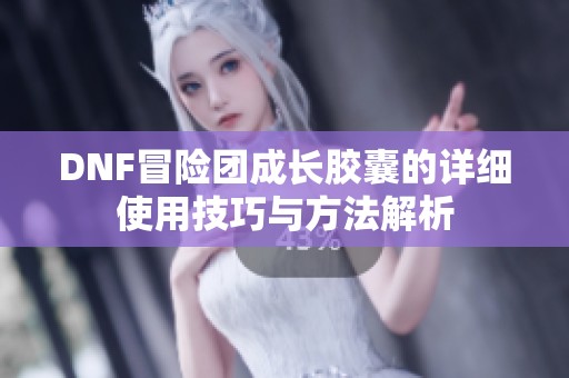 DNF冒险团成长胶囊的详细使用技巧与方法解析