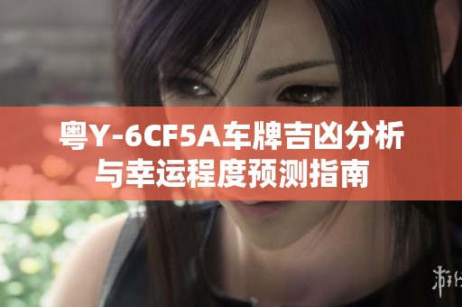 粤Y-6CF5A车牌吉凶分析与幸运程度预测指南