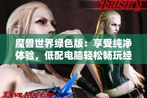 魔兽世界绿色版：享受纯净体验，低配电脑轻松畅玩经典世界