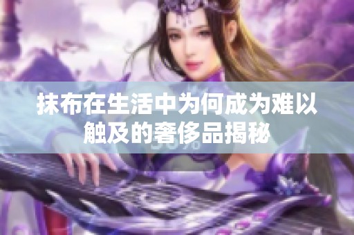 抹布在生活中为何成为难以触及的奢侈品揭秘