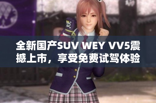 全新国产SUV WEY VV5震撼上市，享受免费试驾体验