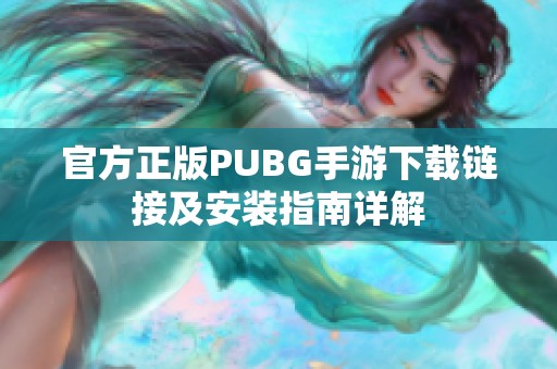 官方正版PUBG手游下载链接及安装指南详解